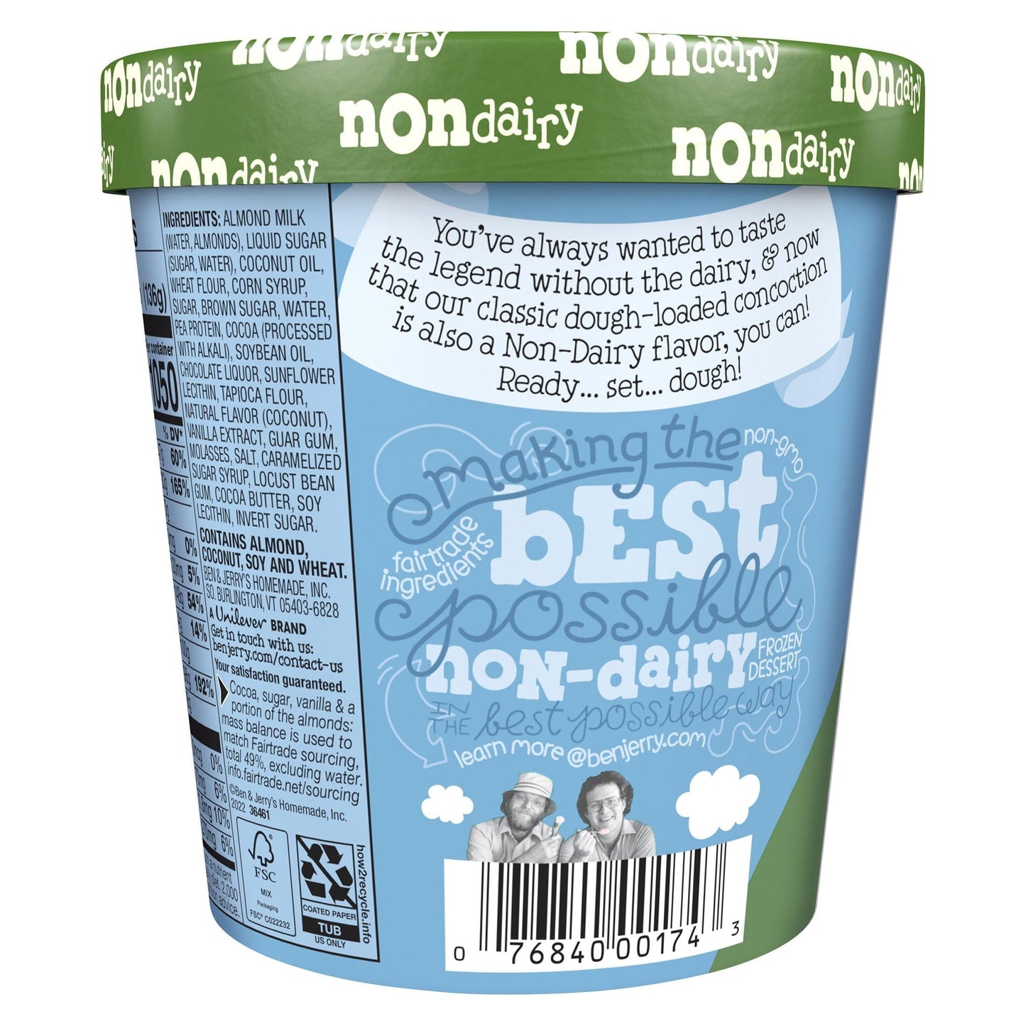 Ben & Jerry's Non-Dairy Chocolate Chip Cookie Dough Ice Cream, 16 oz