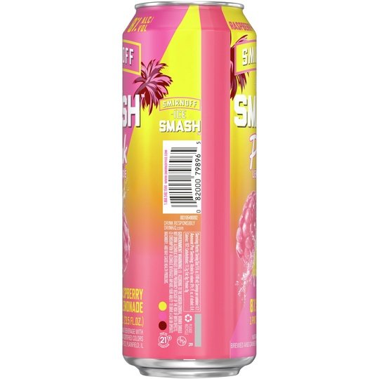 Smirnoff Ice Smash Pink Lemonade, 23.5oz Single Can, 8% ABV