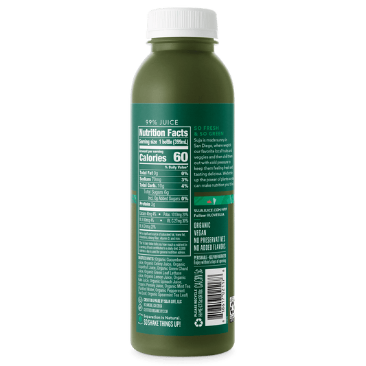 Suja Organic Cold-Pressed Uber Greens, 13.5 FL OZ.