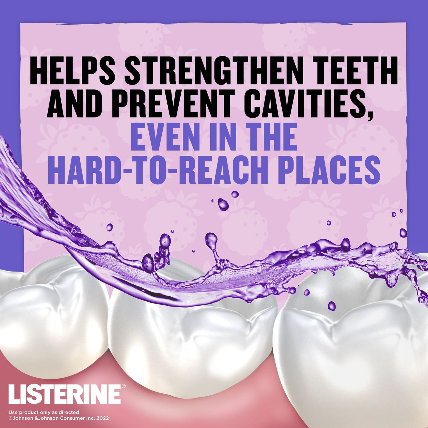 Listerine Smart Rinse Kids Anticavity Mouthwash, Berry Splash, 500 mL