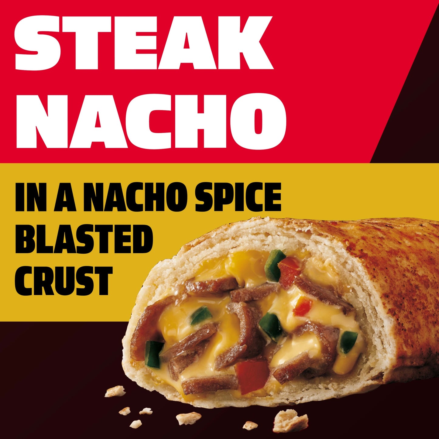 Hot Pockets Frozen Snacks, Big and Bold Steak Nacho, Cheddar Cheese, 2 Giant Sandwiches