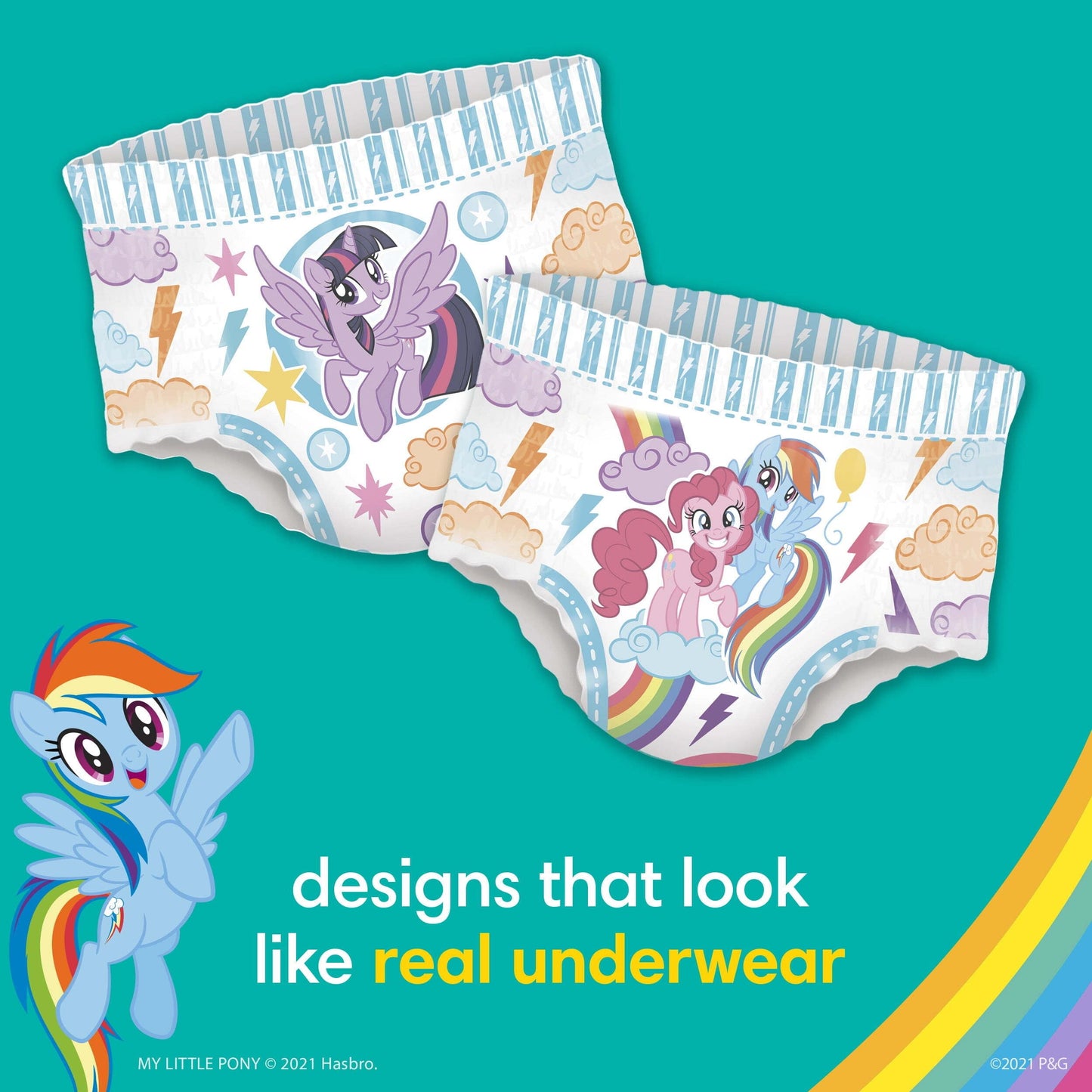 Pampers Easy Ups My Little Pony Training Pants Toddler Girls 3T/4T 108 Ct