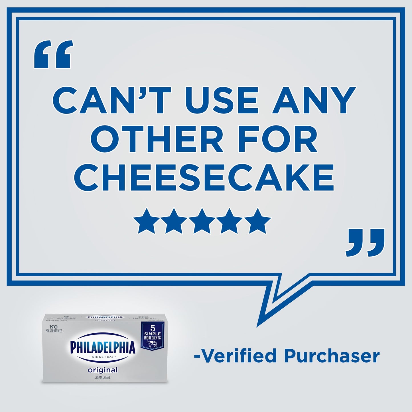 Philadelphia No Preservatives Original Cream Cheese, 8 oz