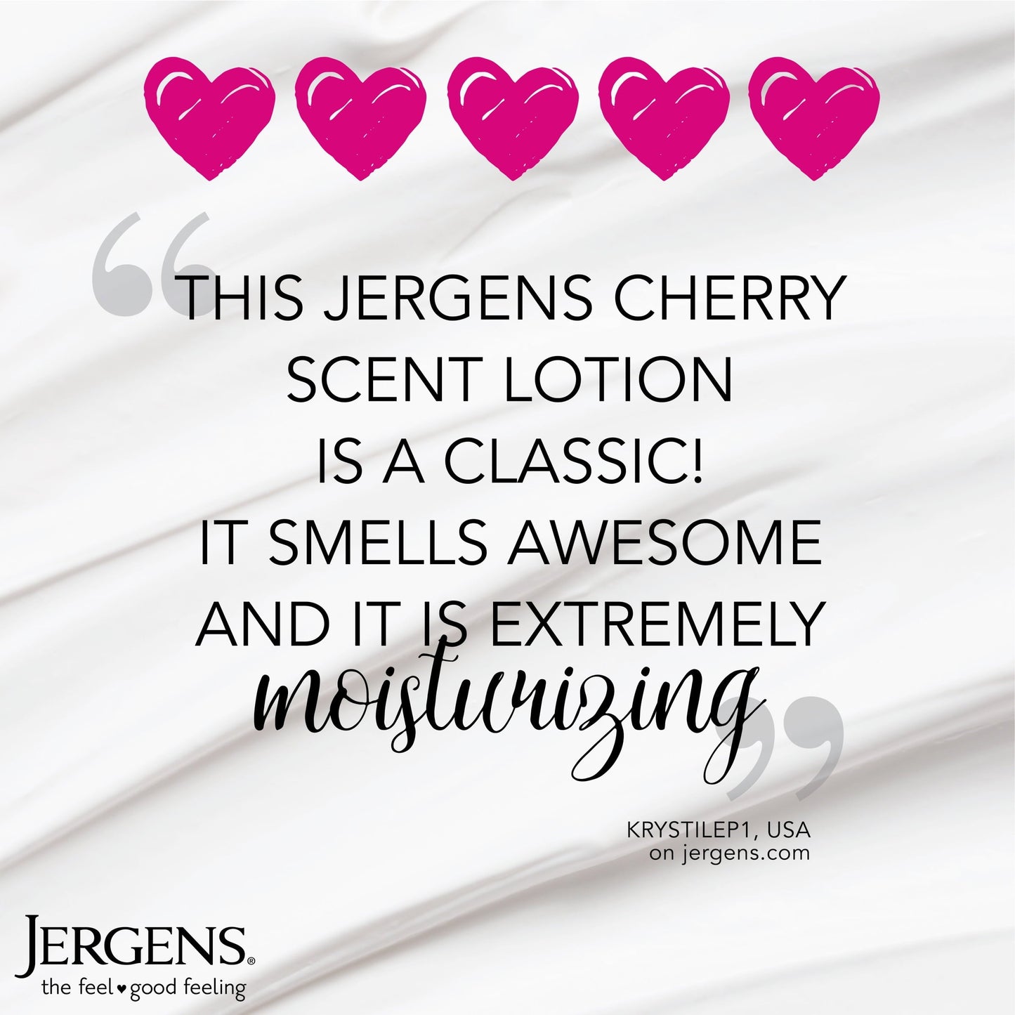 Jergens Hand and Body Lotion, Original Scent Moisturizing Body Lotion, with Cherry Almond Essence, 10 Oz