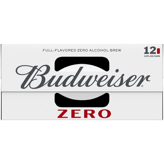 Budweiser Zero Non-Alcoholic Beer, 12 Pack 12 fl. oz. Aluminum Cans, 0.0% ABV, Domestic Lager