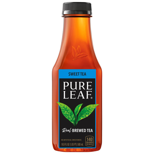 Pure Leaf Real Brewed, Iced Sweet Tea Bottle Tea Drink, 16.9 fl oz, 6 Bottles