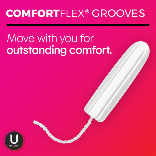 U by Kotex Click Compact Tampons, Regular, Unscented, 32 Count