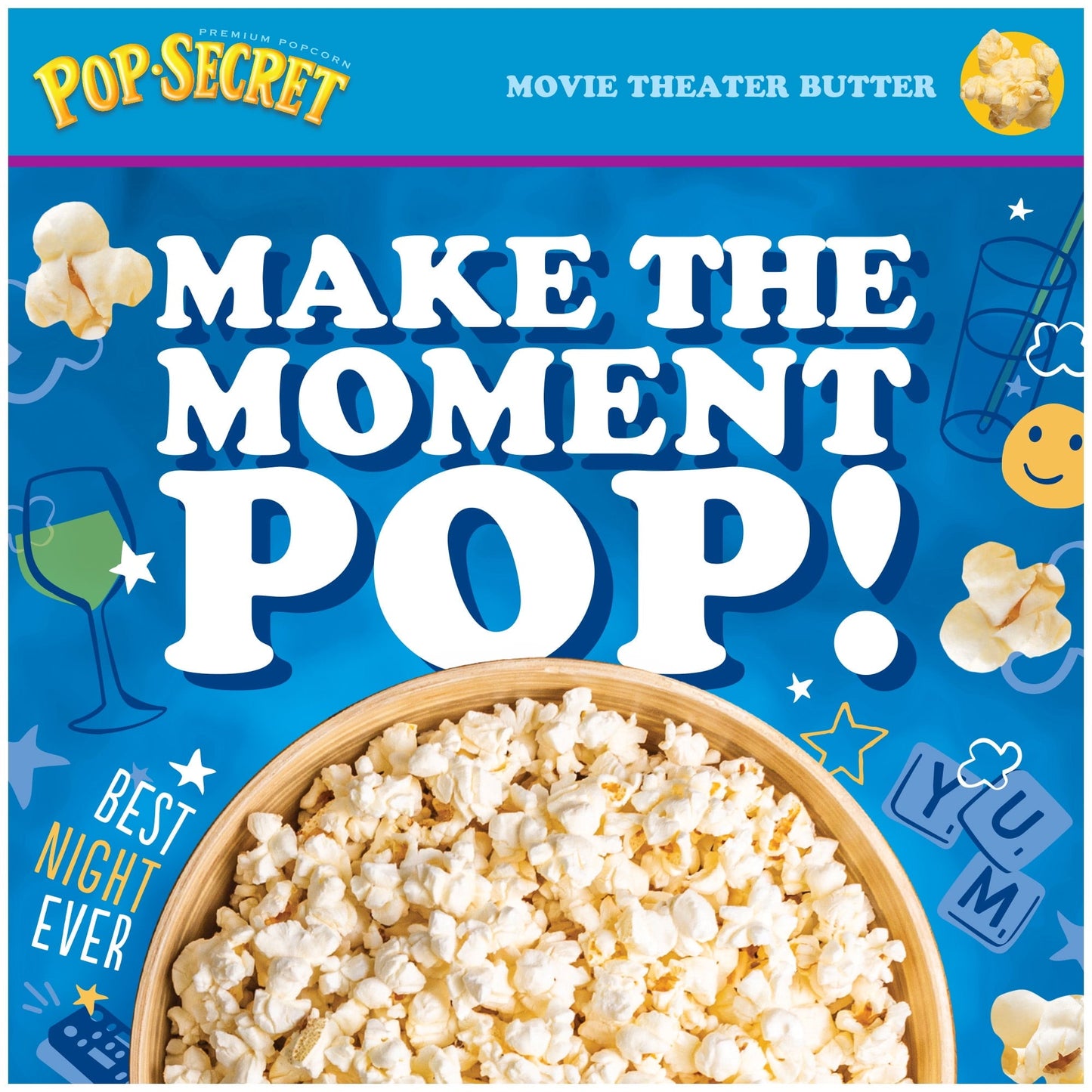 Pop Secret Microwave Popcorn, Movie Theater Butter Flavor, 3.2 oz Sharing Bags, 3 Ct