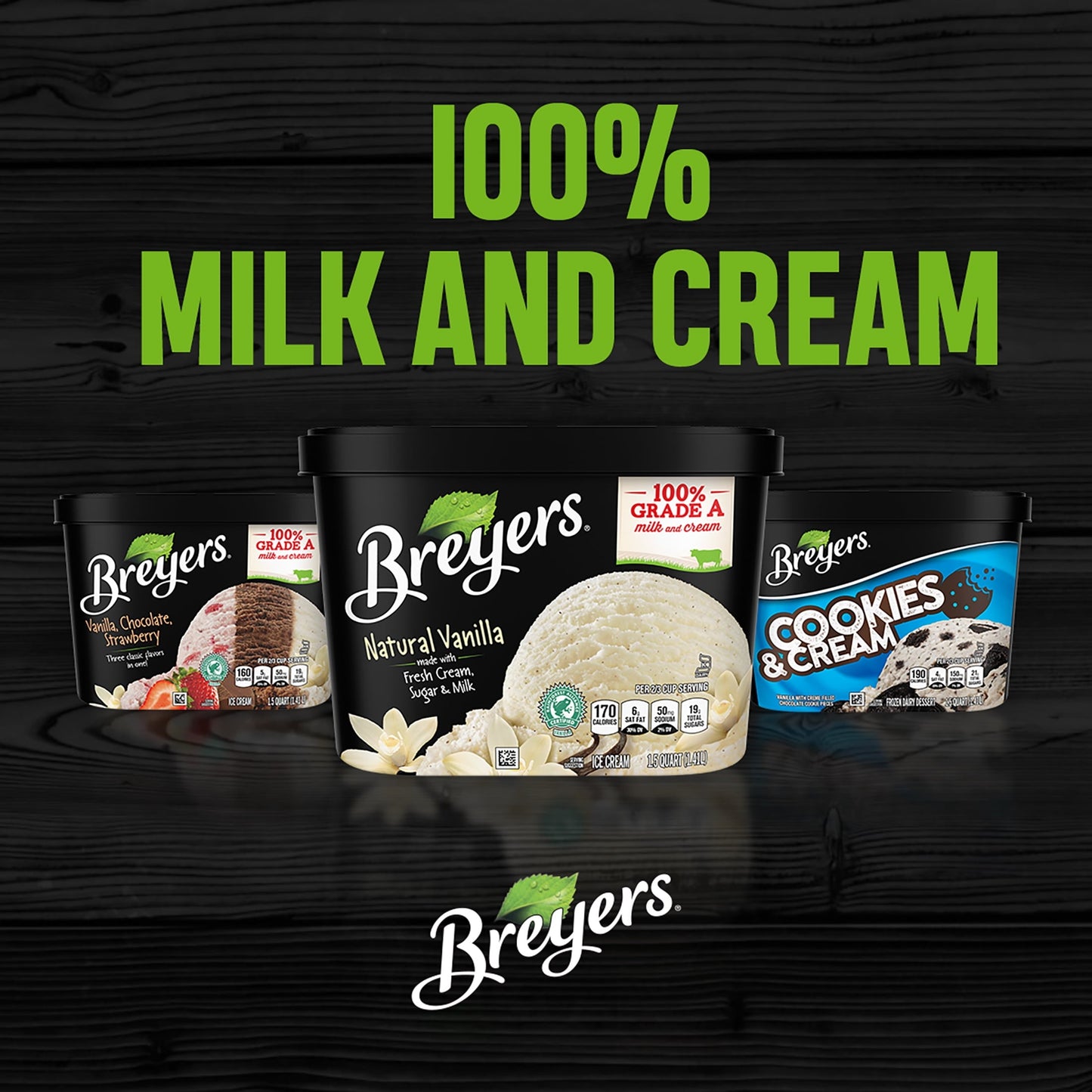 Breyers Gluten Free Natural Vanilla Ice Cream, 48 oz