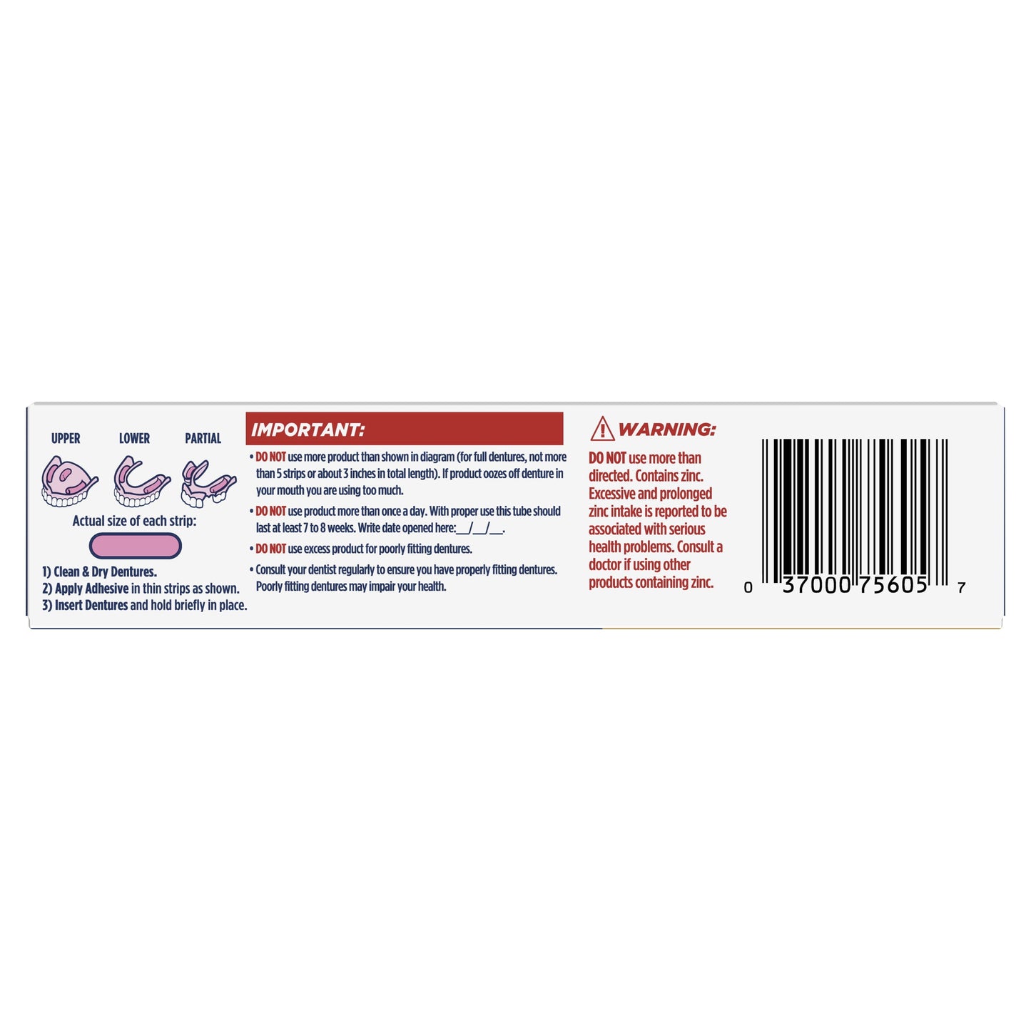 Fixodent Ultra Max Hold Secure Denture Adhesive, 2.2 oz