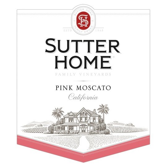 Sutter Home Pink Moscato Pink Wine, 750 ml Bottle