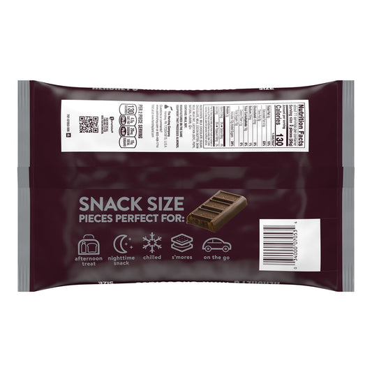 Hershey's Milk Chocolate Snack Size Candy, Bag 10.35 oz