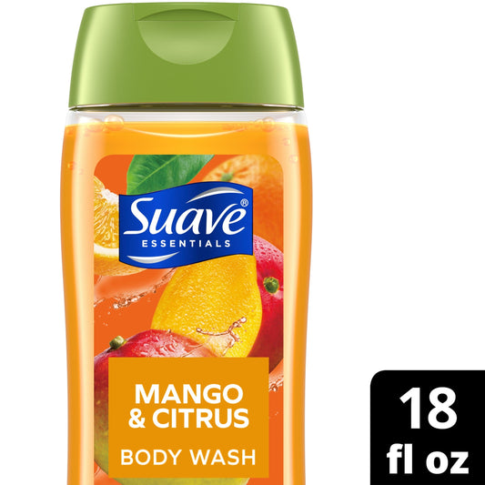 Suave Essentials Gentle Body Wash, Mango & Citrus, 18 oz