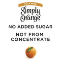 Simply Non GMO Orange Juice No Pulp, 52 fl oz Bottle