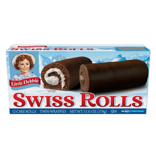 Little Debbie Swiss Rolls, 12 Cake Rolls (Twin Wrapped)