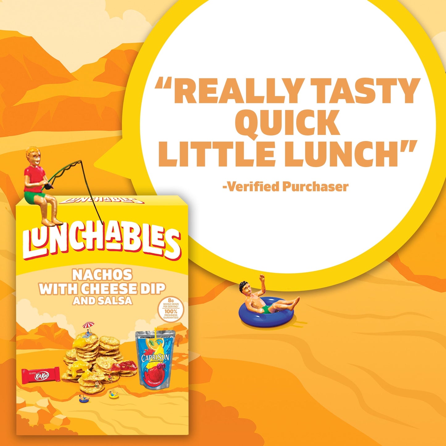 Lunchables Nachos Cheese Dip & Salsa Kids Lunch Meal Kit, 10.7 oz Box
