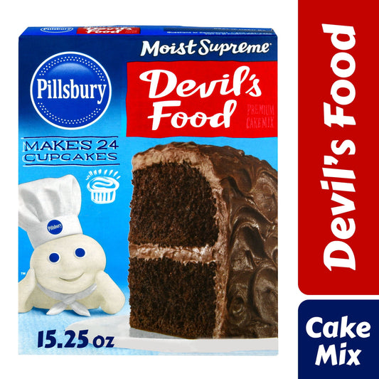 Pillsbury Moist Supreme Premium Devil's Food Cake Mix, 15.25 Oz Box