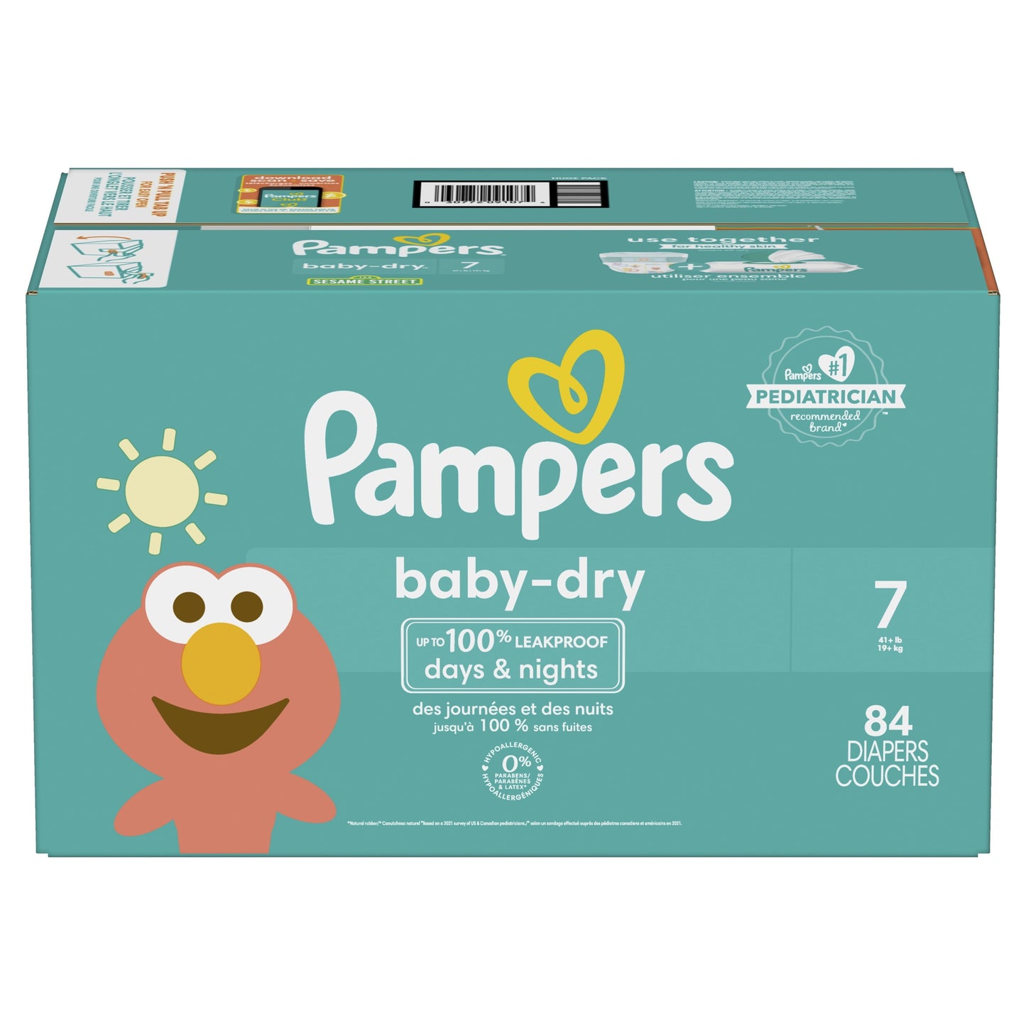 Pampers Baby Dry Diapers Size 7, 84 Count