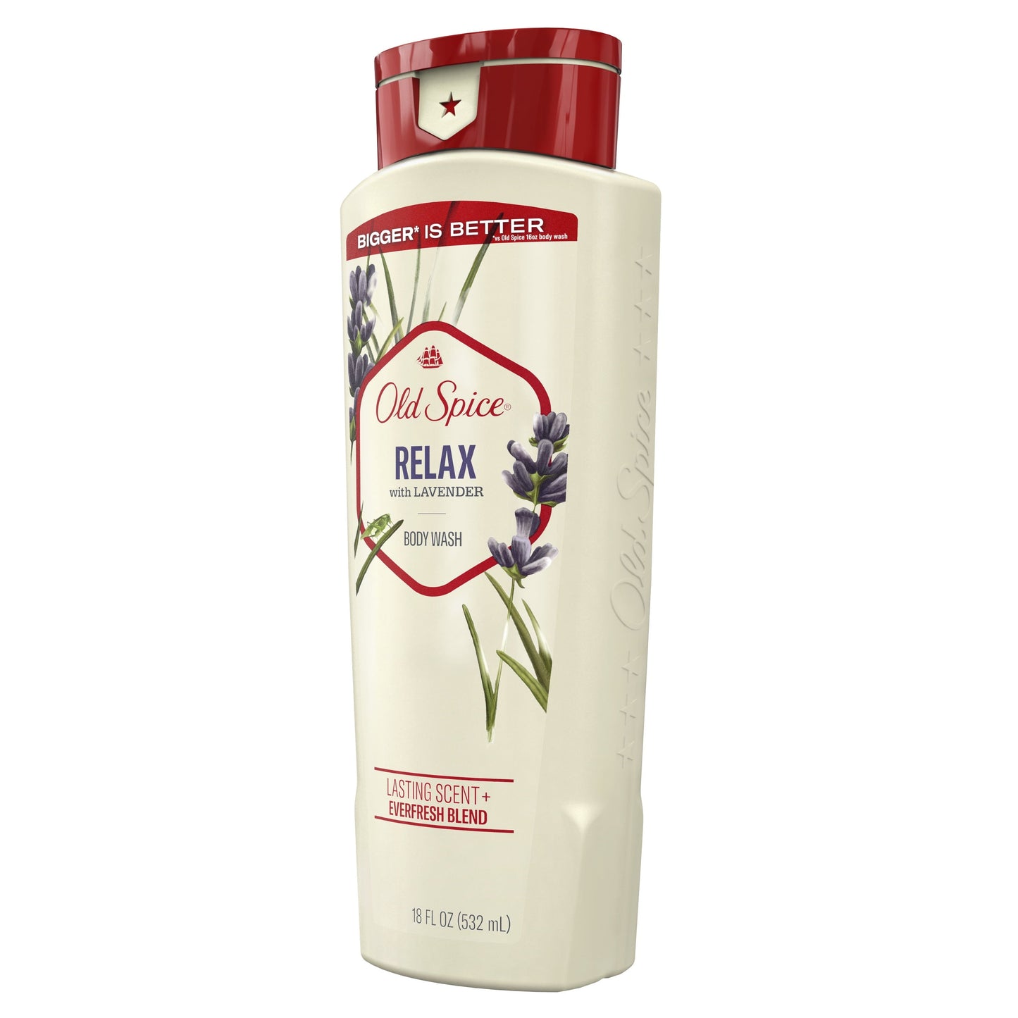 Old Spice Men's Body Wash Relax with Lavender, All Skin Types, 18 fl oz