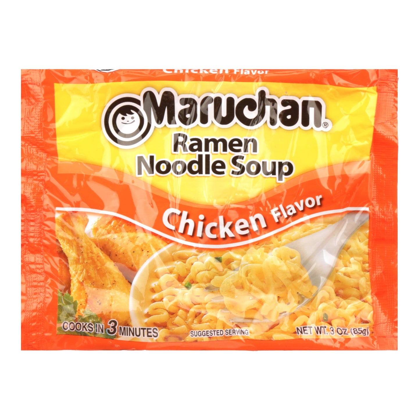 Maruchan Ramen Noodle Chicken Flavor Soup, 3 Oz, 12 Count Shelf Stable Package