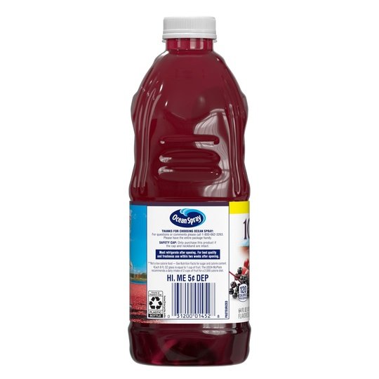 Ocean Spray ® 100% Juice Cranberry Elderberry, 64 oz