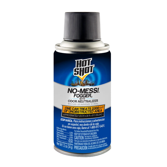 Hot Shot No-Mess! Fogger W/Odor Neutralizer 1.2oz Cans, 3 Pack, Kills Bugs