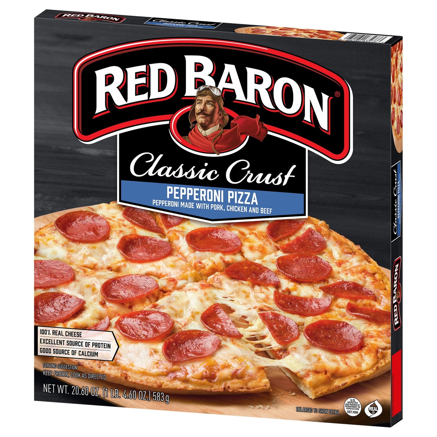 Red Baron Frozen Pizza Classic Crust Pepperoni, 20.60 oz