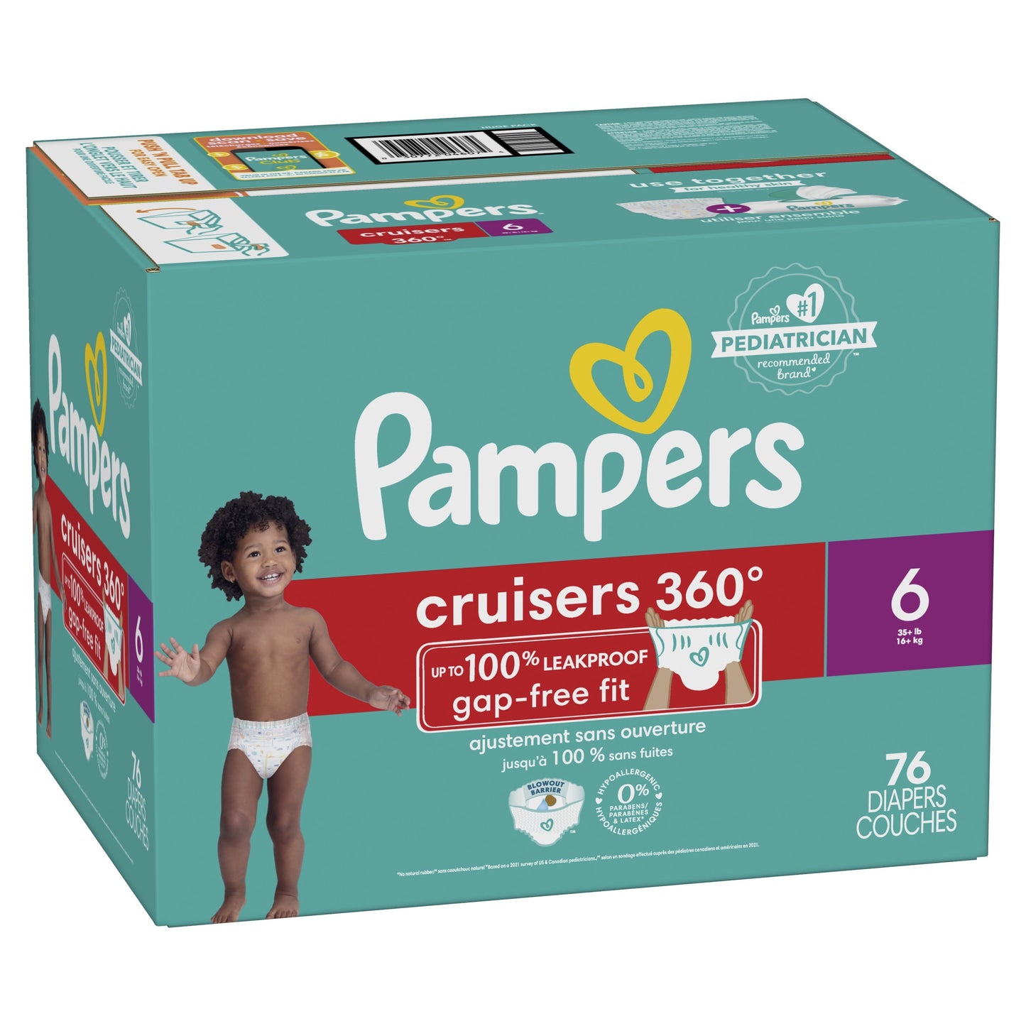 Pampers Cruisers 360 Diapers Size 6, 76 Count (Select for More Options)