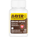 Genuine Bayer Aspirin Pain Reliever / Fever Reducer 325mg Coated Tablets, 50 Count