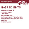 Diet Dr Pepper Soda, 12 fl oz cans, 24 pack