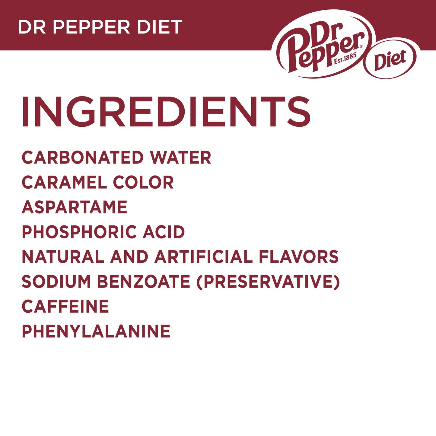 Diet Dr Pepper Soda, 12 fl oz cans, 24 pack