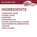 Diet Dr Pepper Soda, .5 L bottles, 6 pack