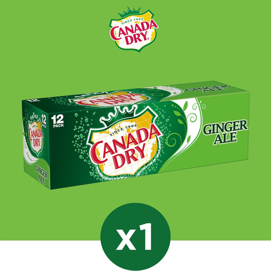 Canada Dry Ginger Ale Soda, 12 fl oz, 12 Pack Cans