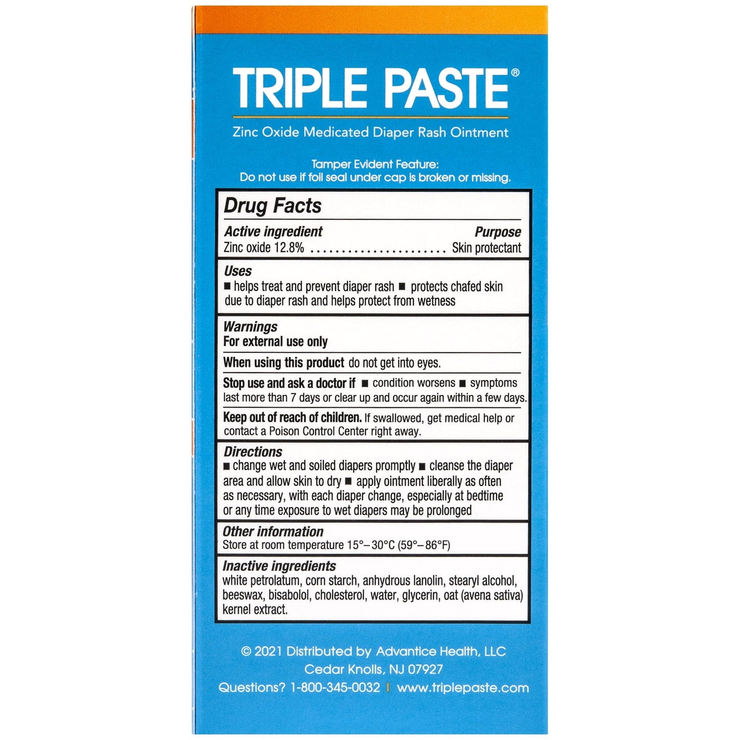 Triple Paste Diaper Rash Ointment 2 Oz