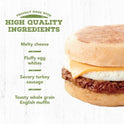 Jimmy Dean Delights Turkey Sausage, Egg White & Cheese English Muffin Sandwiches, 20.4 oz, 4 Ct (Frozen)