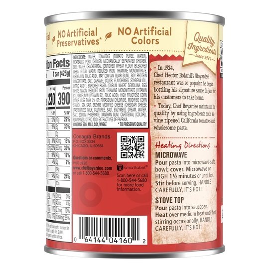 Chef Boyardee Mini Spaghetti Rings and Meatballs, 15 oz