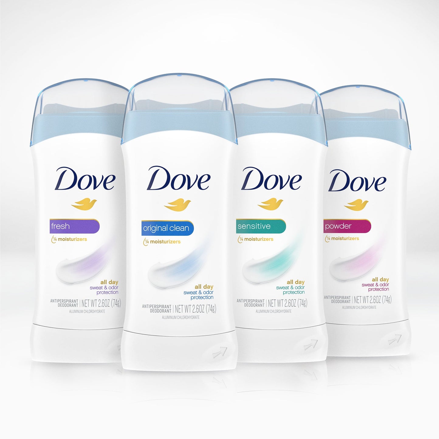 Dove Women's Antiperspirant Deodorant Stick Twin Pack, Original Clean, 2.6 oz