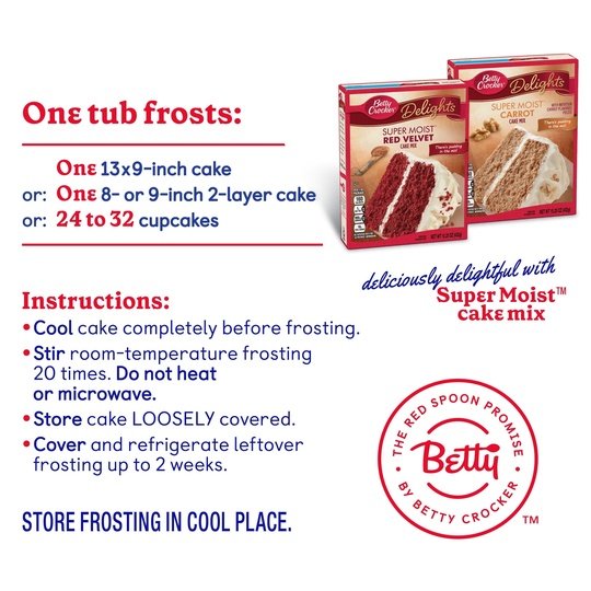 Betty Crocker Gluten Free Whipped Cream Cheese Frosting, 12 oz.