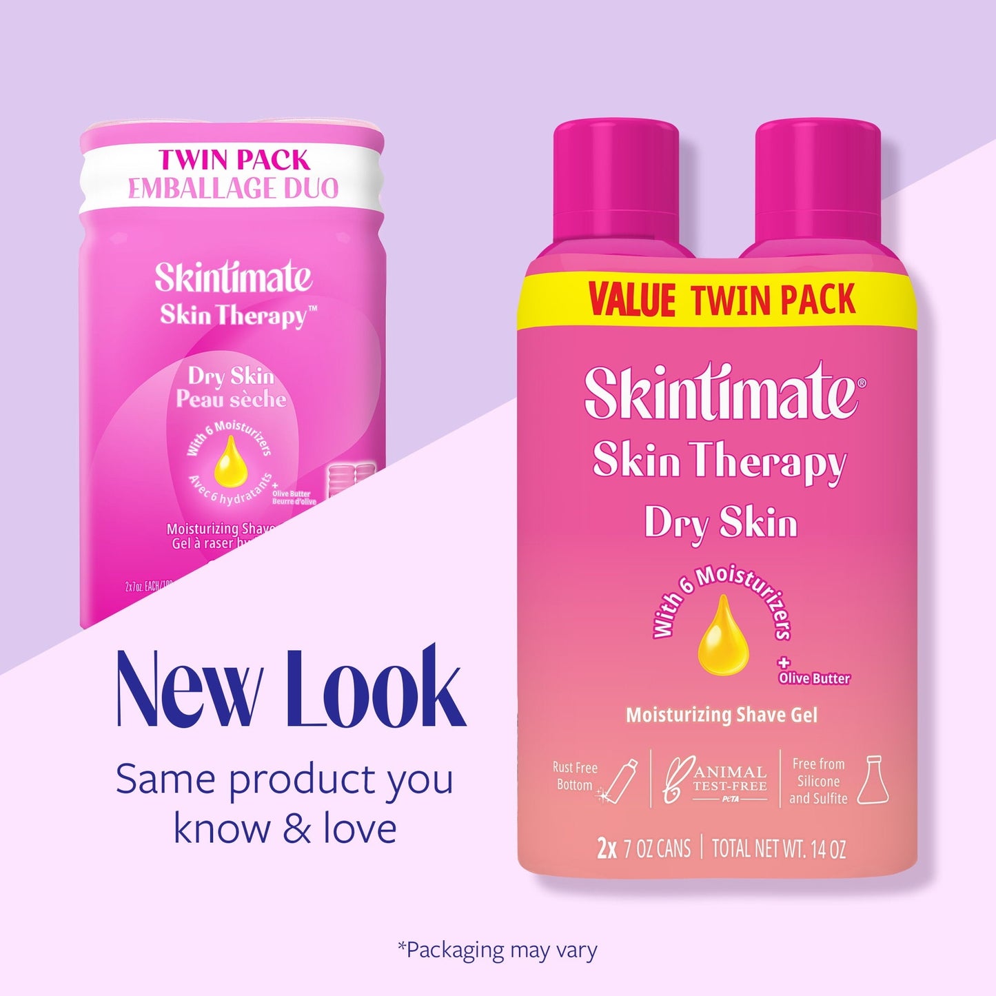 Skintimate Skin Therapy Dry Skin Women's Shave Gel Twin Pack, 14 oz