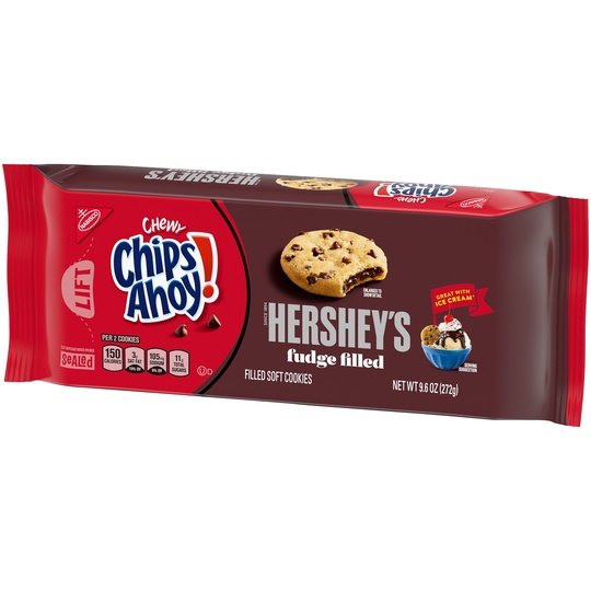 CHIPS AHOY! Chewy Hershey's Fudge Filled Soft Cookies, 9.6 oz