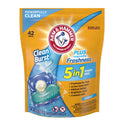 Arm & Hammer Clean Burst 5-in-1 Laundry Detergent Power Paks, High Efficieny (HE), 42 Count