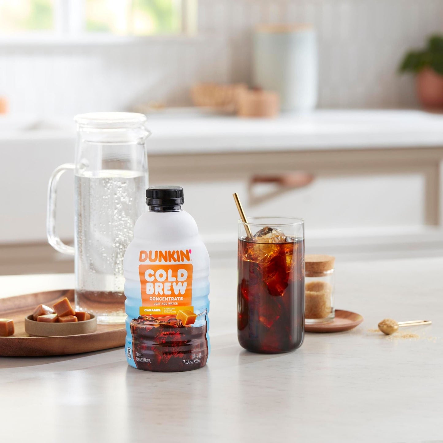 Dunkin Caramel Flavored Cold Brew Coffee Concentrate, 31 Oz.