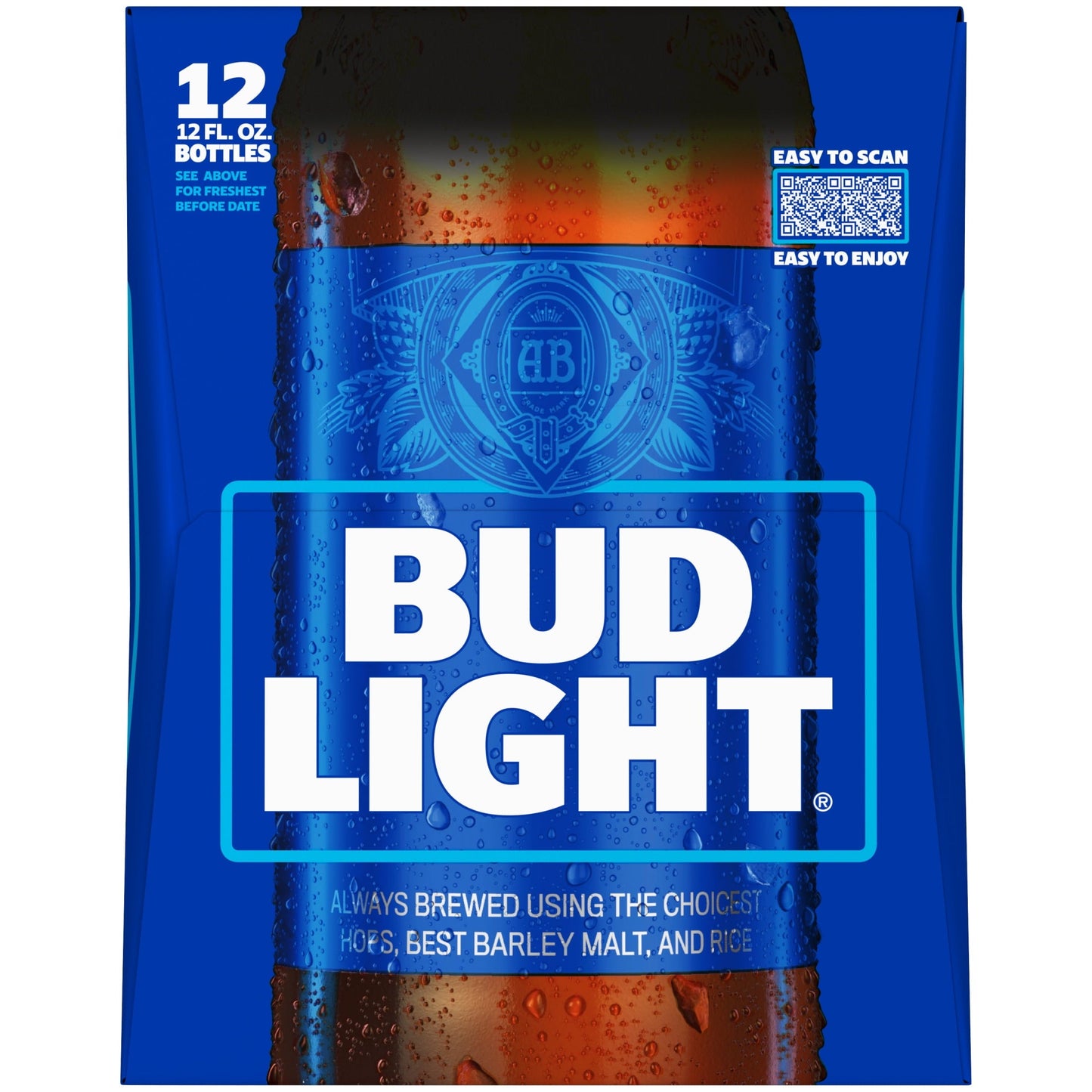 Bud Light Beer, 12 Pack Lager Beer, 12 fl oz Glass Bottles, 4.2% ABV, Domestic Beer