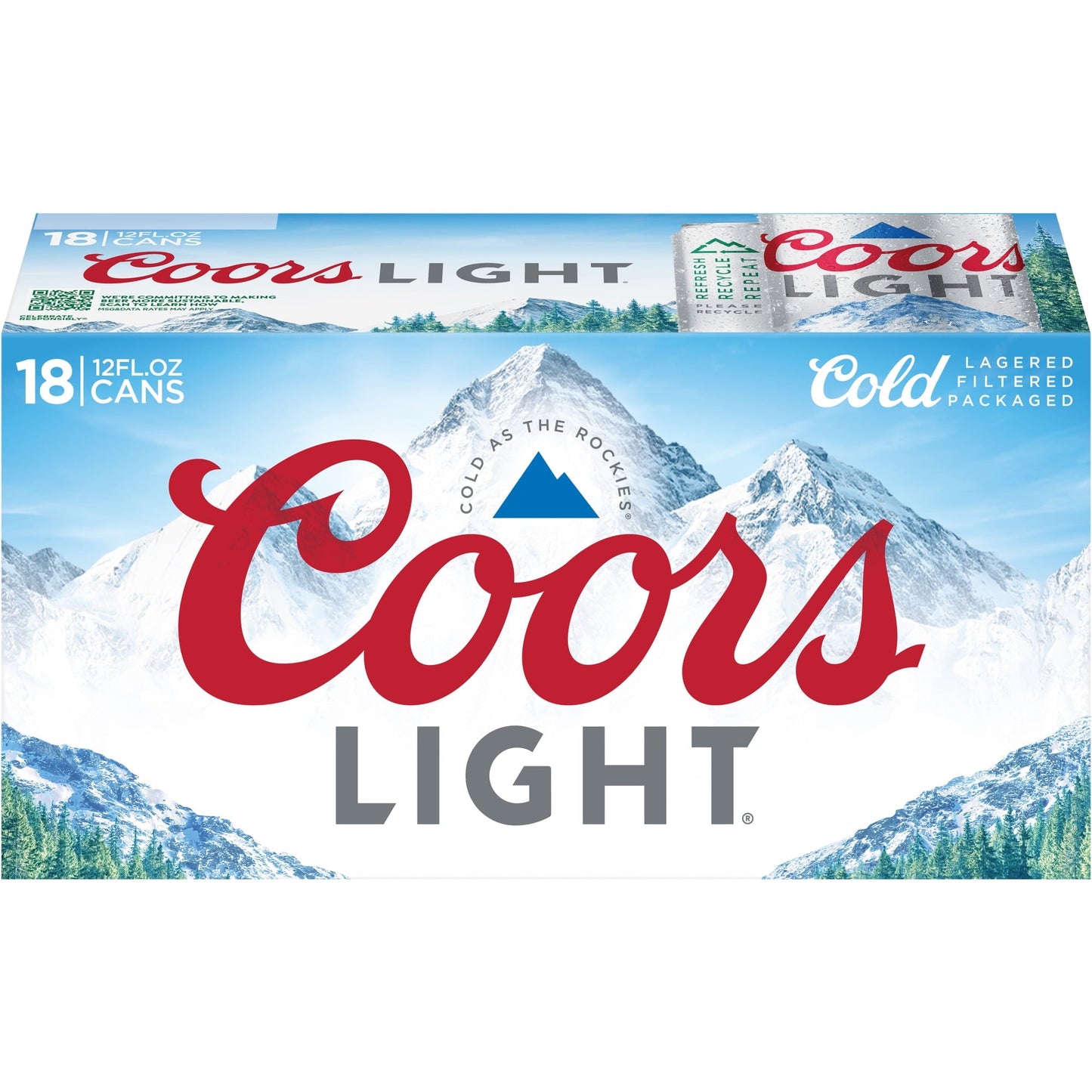 Coors Light Lager Beer, 18 Pack, 12 fl oz Cans, 4.2% ABV