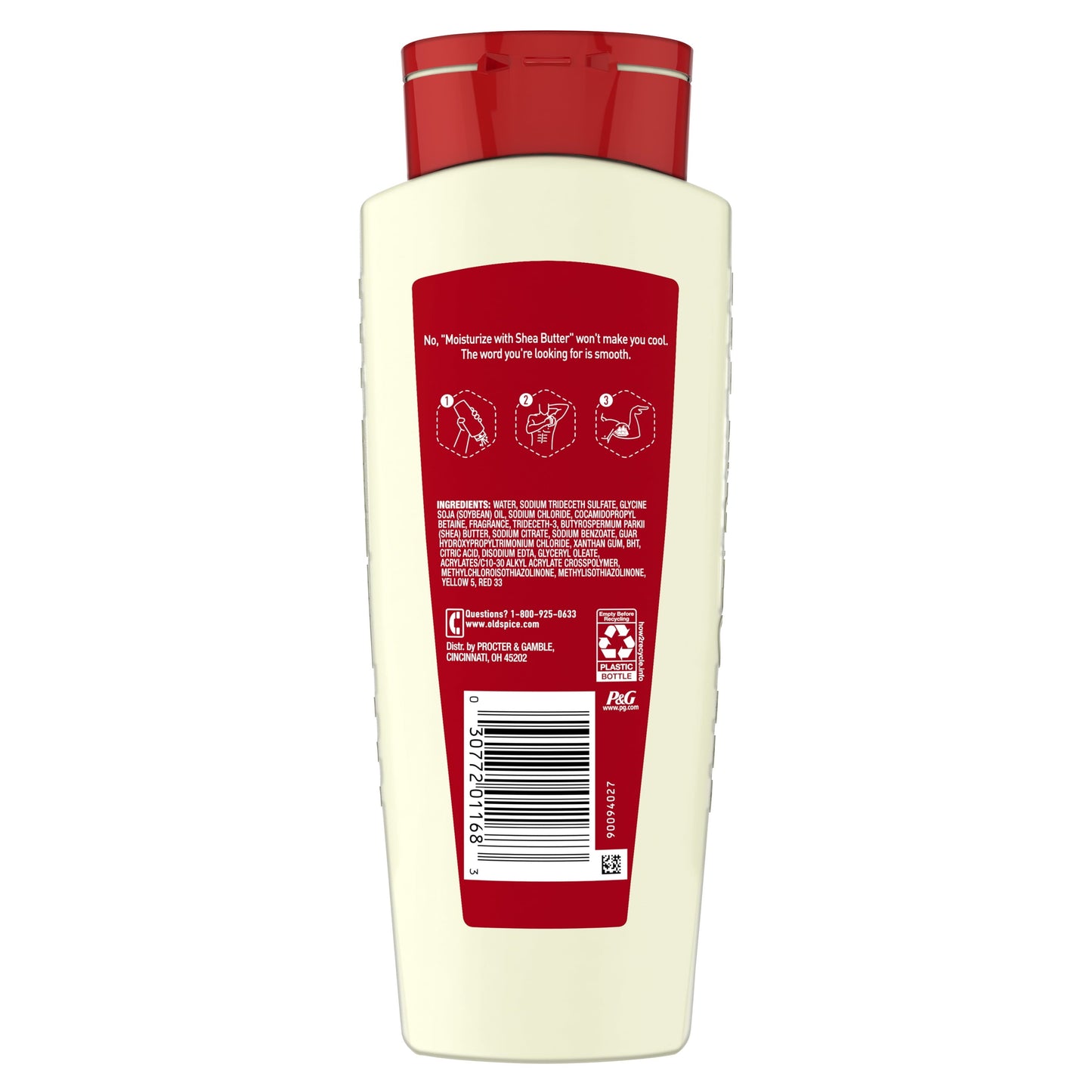 Old Spice Men's Body Wash Moisturize with Shea Butter, All Skin Types, 18 fl oz