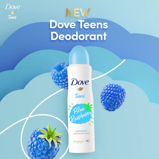 Dove Teens Deodorant Stick Strawberry Sparkle for Women, 2.6 oz