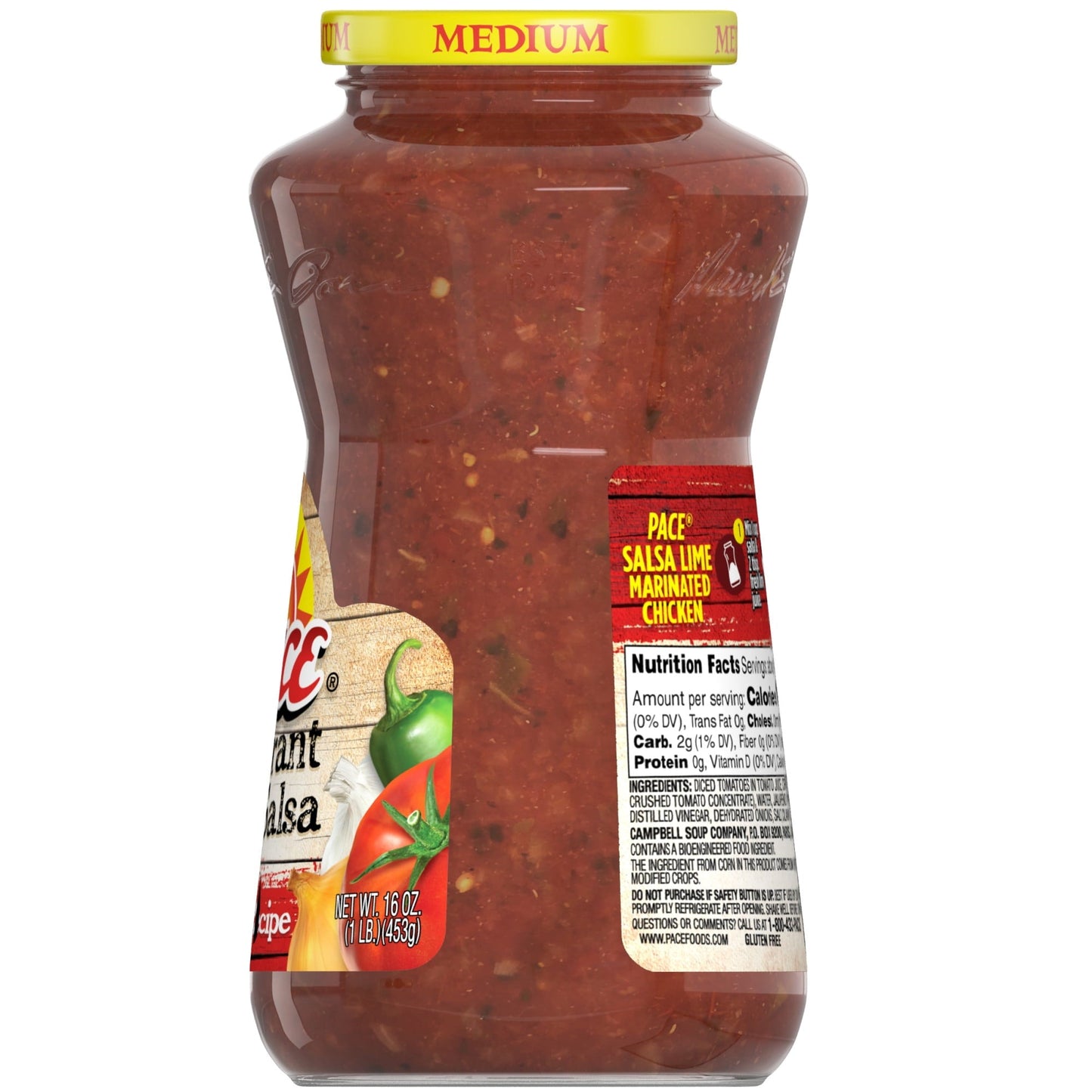 Pace Salsa, Restaurant Style, Original Recipe, Medium Salsa, 16 oz Jar