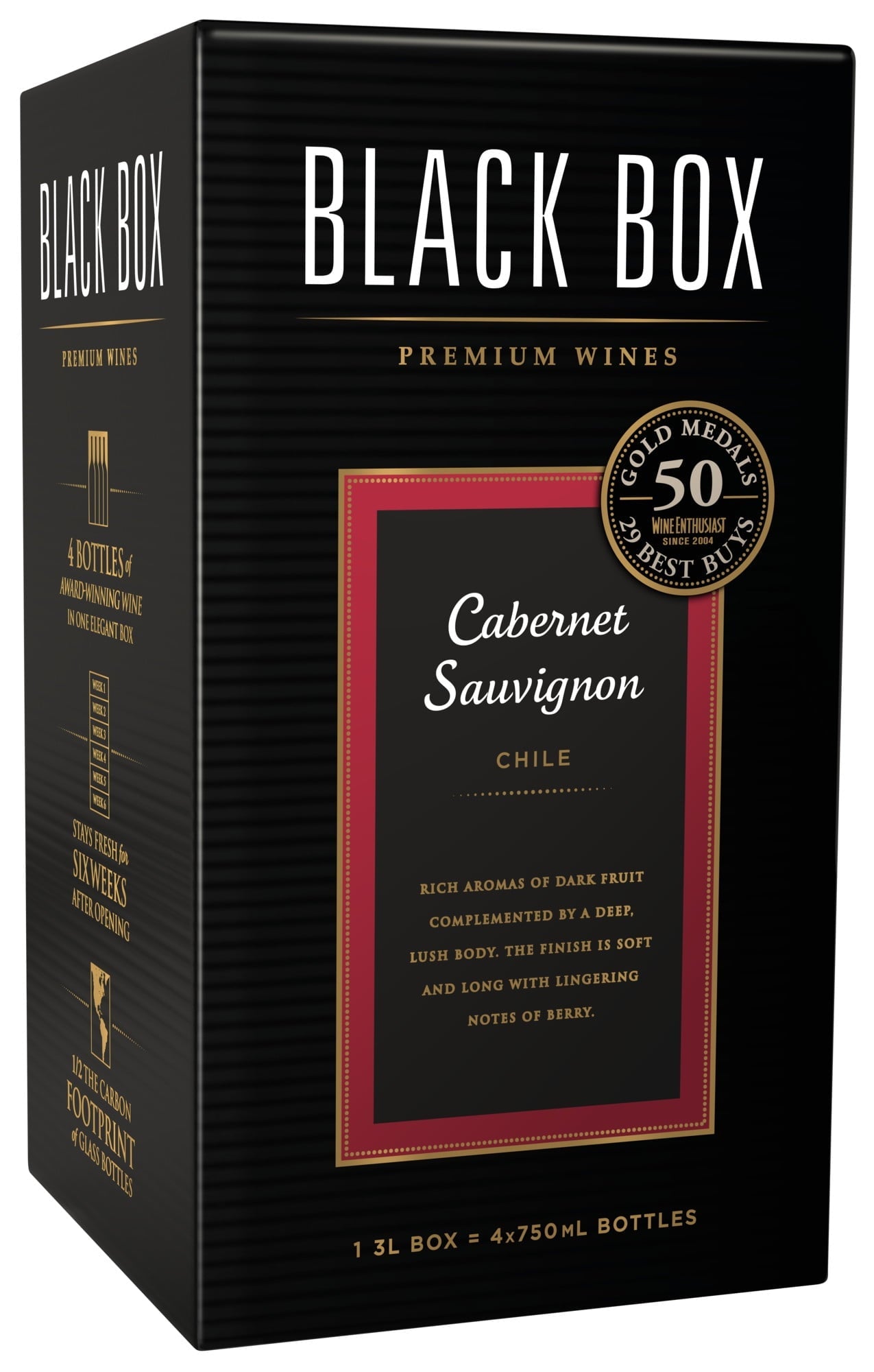 Black Box Cabernet Sauvignon, Califorina Red Wine, Single 3 Liter Box, Box Wine