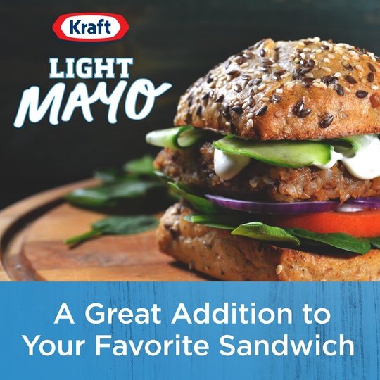 Kraft Light Mayo with 1/2 the Fat & Calories of Regular Mayonnaise, 30 fl oz Jar