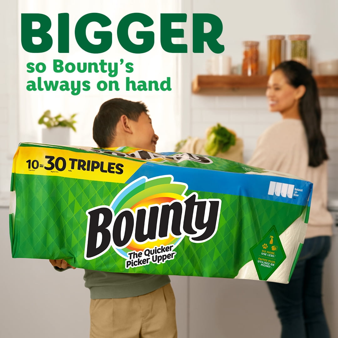 Bounty Select-a-Size Paper Towels, 12 Double Rolls, White